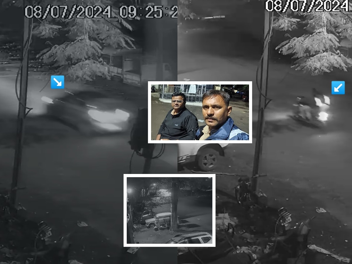 पुण्यात पोलिसांसोबतच हिट अँड रन; धक्कादायक CCTV आलं समोर title=