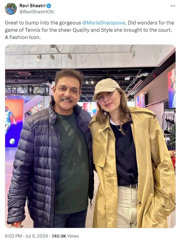 maria sharapova Ravi Shastri