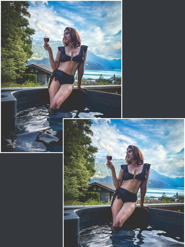 Mitali Mayekar Black Bikini Look in Switzerland 