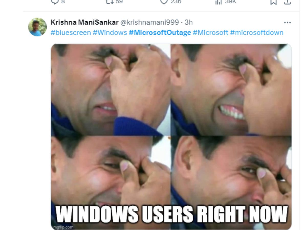 Microsoft Global Outage Netizens Share Hilarious memes viral on Social Media