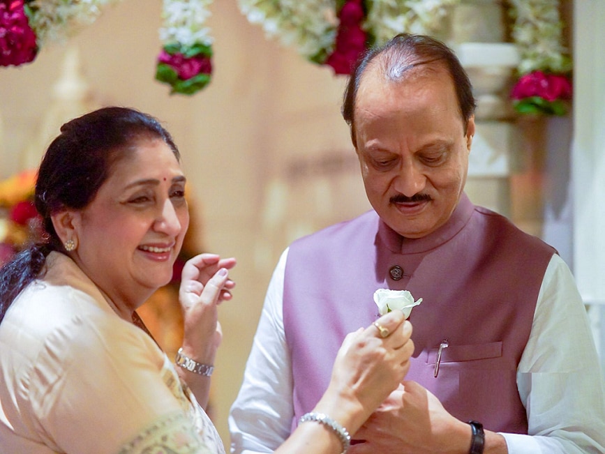 Ajit pawar birthday deputy cm gets best wish from wife mp sunetra pwar shares photo 