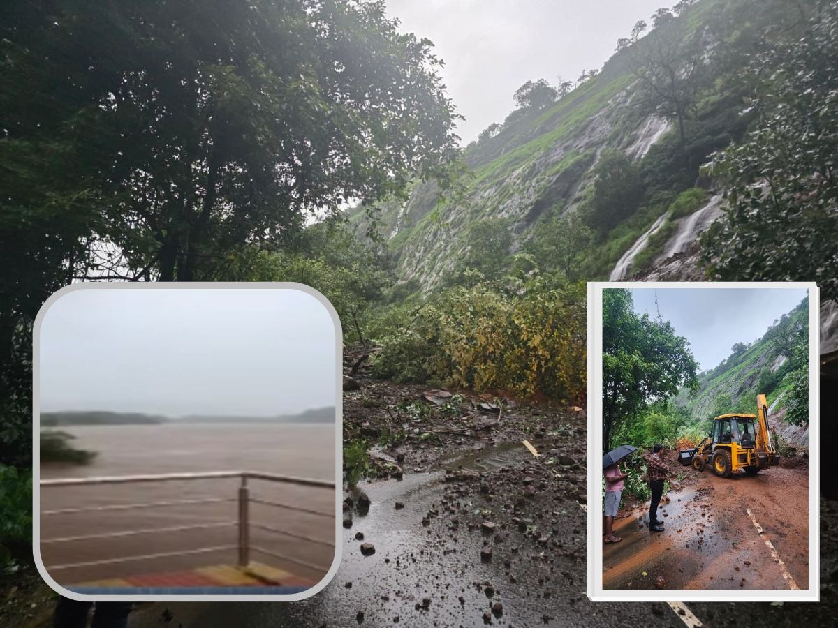 Raigad Rain: रायगडमध्ये पावसाचा जोर कमी मात्र पूरस्थिती कायम, तळकोकणात जाणारा महत्त्वाचा मार्ग बंद title=