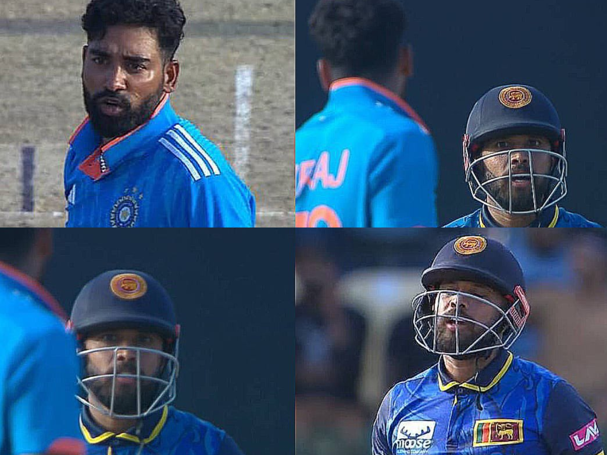 IND vs SL 3rd ODI : 'अँग्री यंग मॅन' सिराजने मेंडिसला डिवचलं, लाईव्ह सामन्यात राडा; पाहा Video IND vs SL 3rd ODI : 'अँग्री यंग मॅन' सिराजने मेंडिसला डिवचलं, लाईव्ह सामन्यात राडा; पाहा Video
