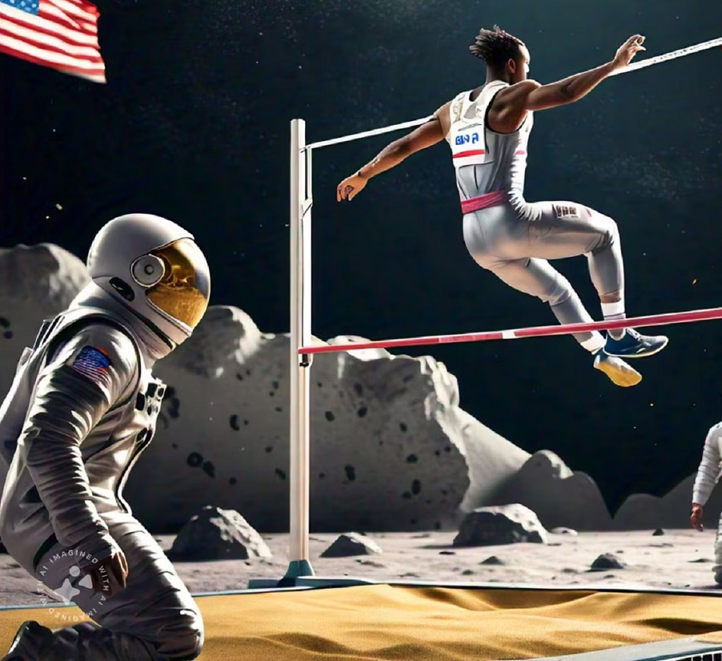 Olympics On Moon AI pictures 