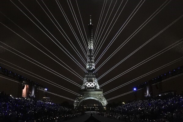 Man Climbing Eiffel Tower