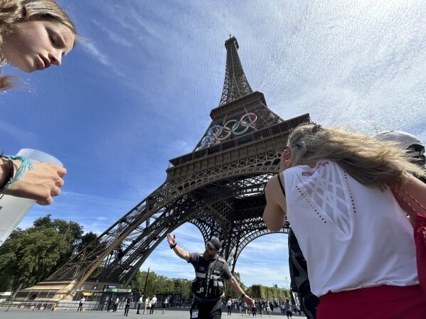 Man Climbing Eiffel Tower