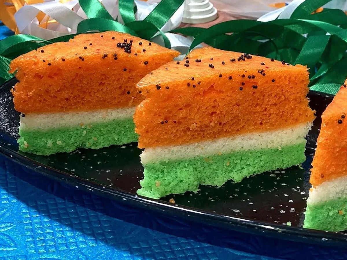 Tiranga Rava Dhokla Recipe on the occasion of  Indian Independence Day 