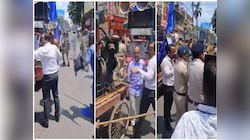सर चूक झाली! भारत बंदच्या सुरक्षेत असलेल्या अधिकाऱ्यालाच पोलिसांनी काठीने बदडलं... Video व्हायरल