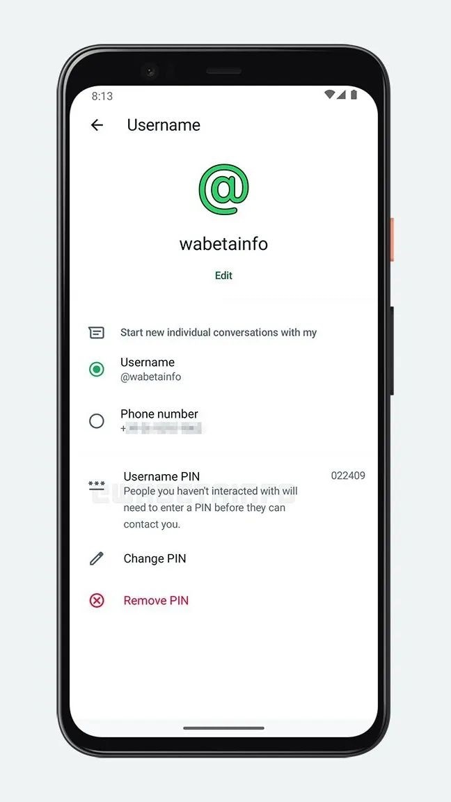 whatsappusernamepin