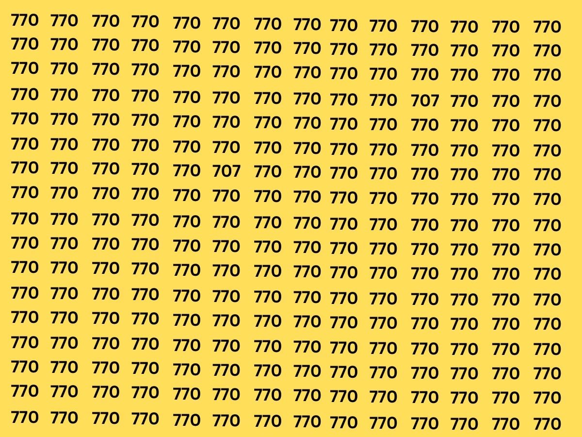 Optical Illusion: गरुडासाठी तीक्ष्ण नजर असेल तर 770 मध्ये दडलेला 707 ...