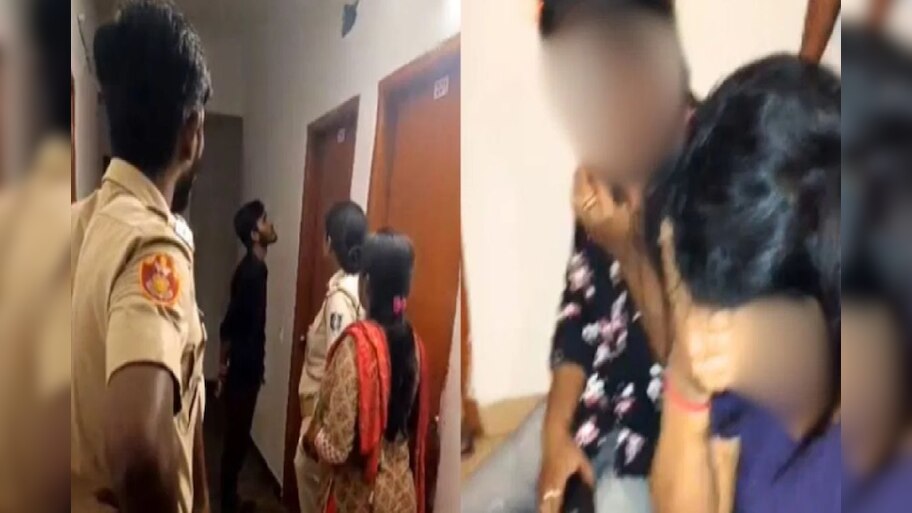 फुल्ल हाय व्होल्टेज ड्रामा! नवऱ्याच्या हालचालींवर संशय आल्याने पत्नीने पोलिसांसह गाठलं हॉटेल; रुममध्ये 2 तरुणी अन्...
