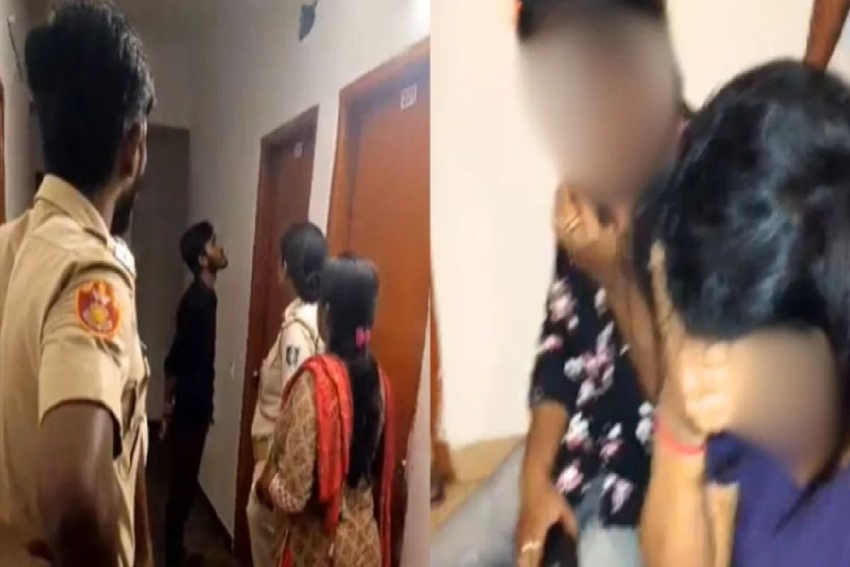 फुल्ल हाय व्होल्टेज ड्रामा! नवऱ्याच्या हालचालींवर संशय आल्याने पत्नीने पोलिसांसह गाठलं हॉटेल; रुममध्ये 2 तरुणी अन्... फुल्ल हाय व्होल्टेज ड्रामा! नवऱ्याच्या हालचालींवर संशय आल्याने पत्नीने पोलिसांसह गाठलं हॉटेल; रुममध्ये 2 तरुणी अन्...