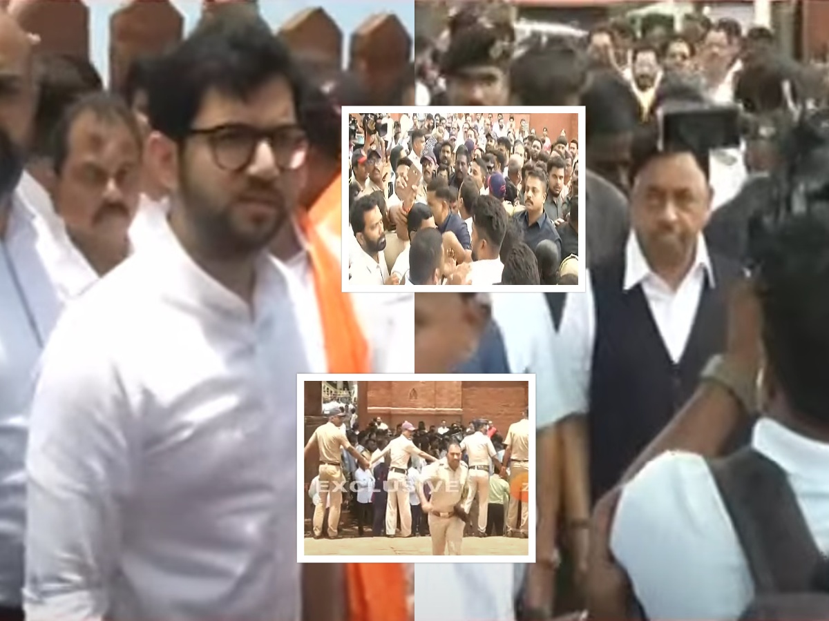 Shivaji Maharaj Statue Collapse: ठाकरे आणि राणे समर्थकांमध्ये तुफान राडा; राजकोट किल्ल्यावर नेत्यांसमोरच भिडले Shivaji Maharaj Statue Collapse: ठाकरे आणि राणे समर्थकांमध्ये तुफान राडा; राजकोट किल्ल्यावर नेत्यांसमोरच भिडले