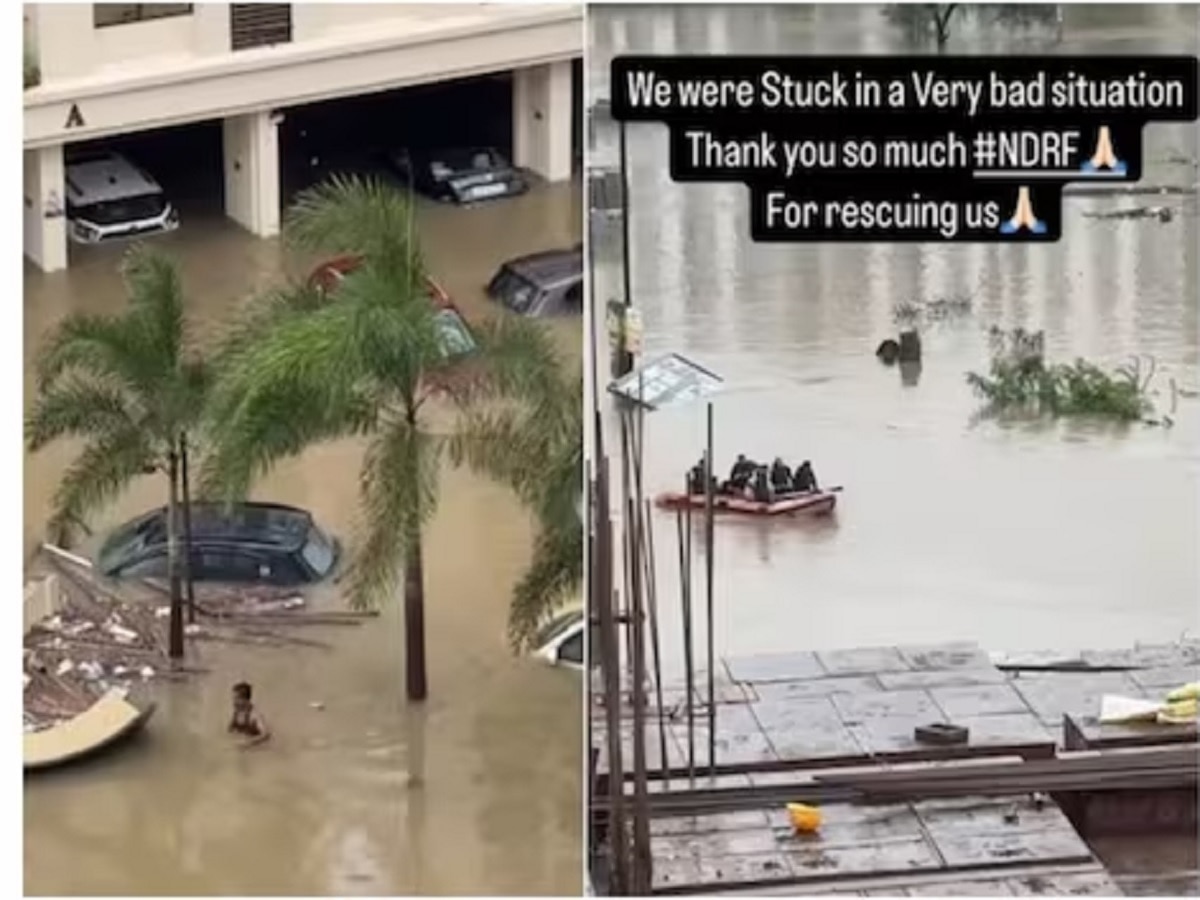  टीम इंडियाची स्पिनर अडकली पुरात, सोशल मीडियावर शेअर केला VIDEO, NDRF ने वाचवलं  title=