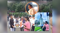 मुंबईतल्या मविआच्या आंदोलनात उतरला मनसेचा कार्यकर्ता, हातात पोस्टर घेऊन म्हणाला..'