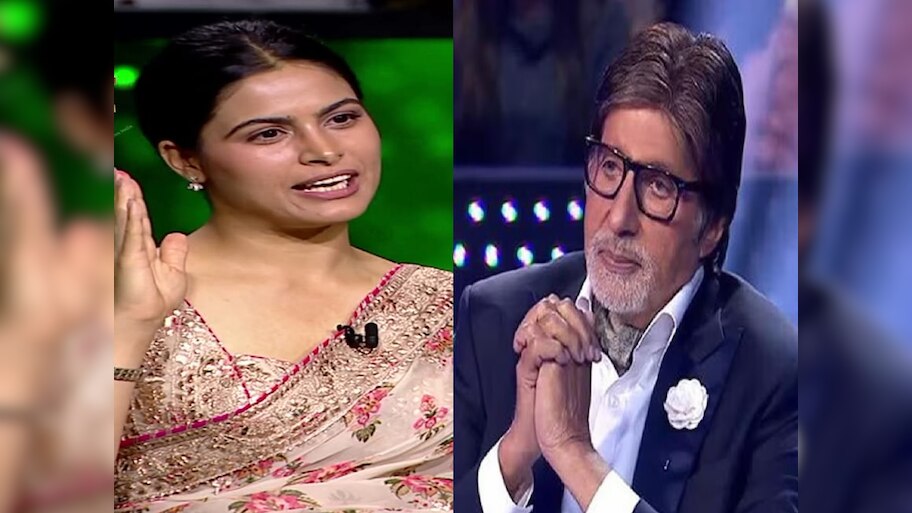 मनू भाकरने KBC मध्ये म्हटला अमिताभ यांचा ढासू डायलॉग, ऐकून बिग बी ही थक्क Video 
