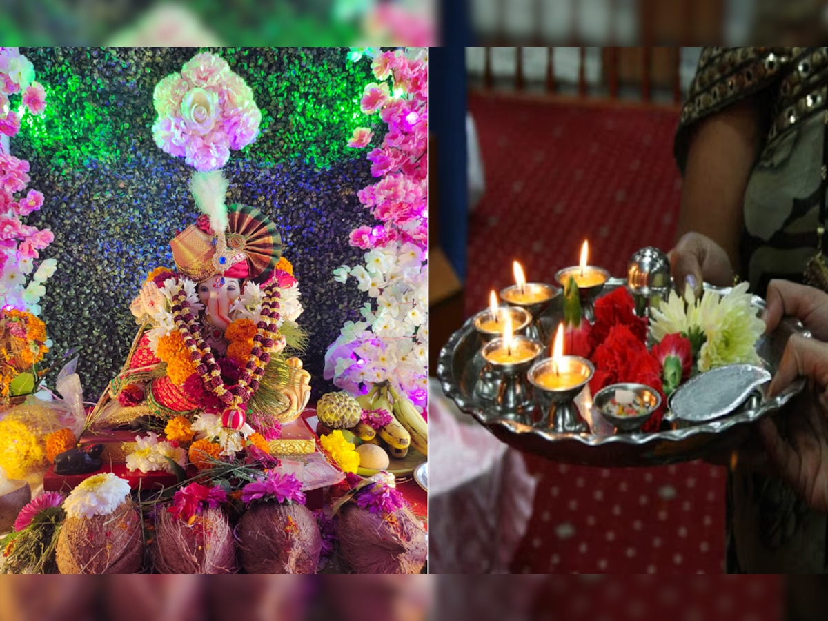 Ganesh Chaturthi 2024 : गणेशोत्सवासाठी एका क्लिकवर संपूर्ण आरती संग्रह; श्लोक, स्तोत्र, प्रार्थना आणि मंत्रपुष्पांजली title=