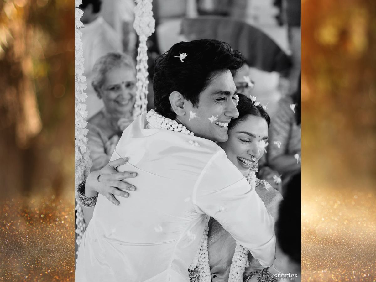 Aditi rao hydari and siddharth secretly gets married  simple wedding in temple photos viral