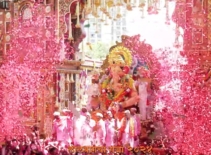 Lalbaugcha Raja visarjan Miravnuk 2024 Photos whats app status news 