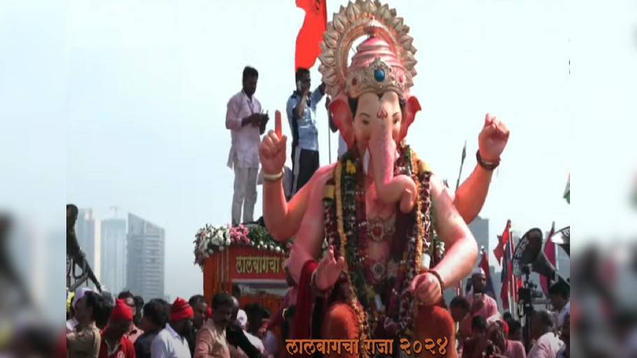Ganpati Visarjan in Mumbai 2024 Live Lalbaugcha Raja Mumbai cha Raja ...