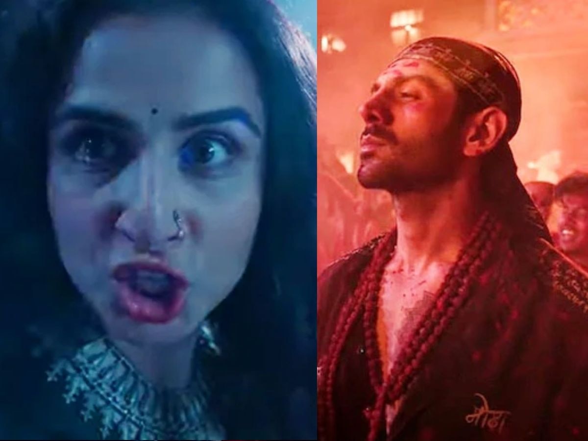 Bhool Bhulaiyaa 3 Teaser: 'क्या लगा कहानी खत्म हो गई?' सिंहासनासाठी परतली मंजुलिका! 'भूल भुलैया'चा थरकाप उडवणारा टीझर पाहा title=