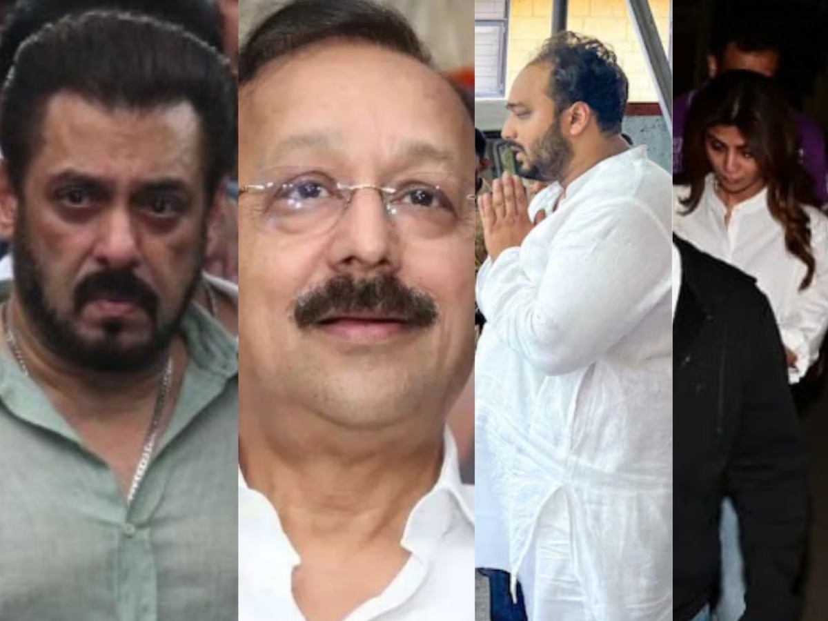 Baba Siddique Funeral Salman Khan Crying Zishan Shilpa Shetty Emotional