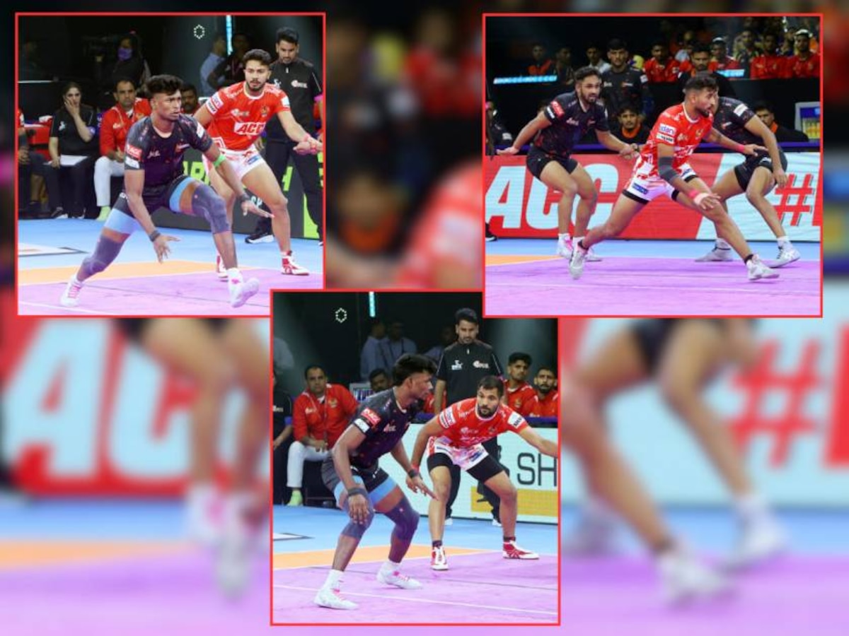 Pro Kabaddi League: यू मुम्बाने नोंदवला पहिला विजय! गुजरात जायंट्सचा केला 6 गुणांनी पराभव  title=