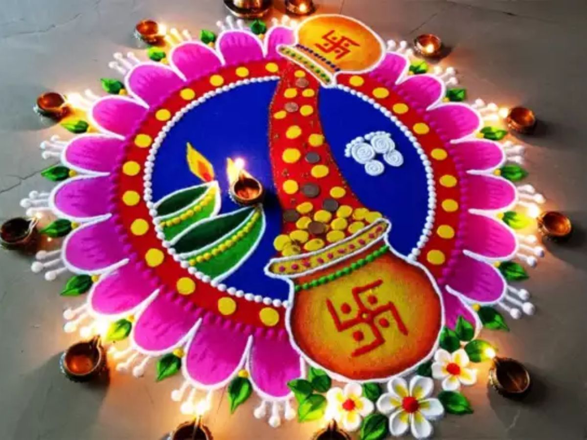 Rangoli designs for diwali 2023 latest simple rangoli designs for Dhanteras 