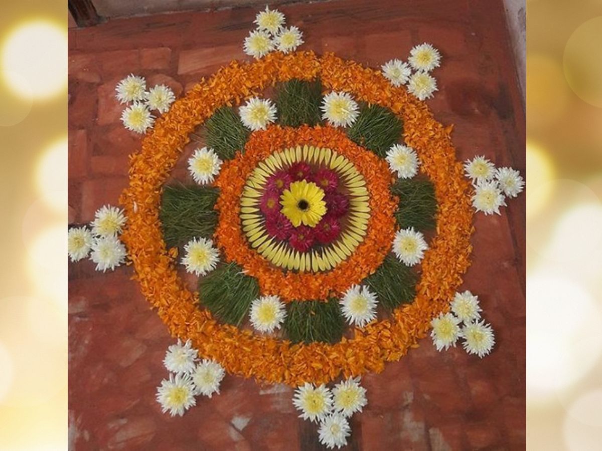 laxmi pujan 2024 From Simple and Creative to Colourful flower Rangoli Patterns