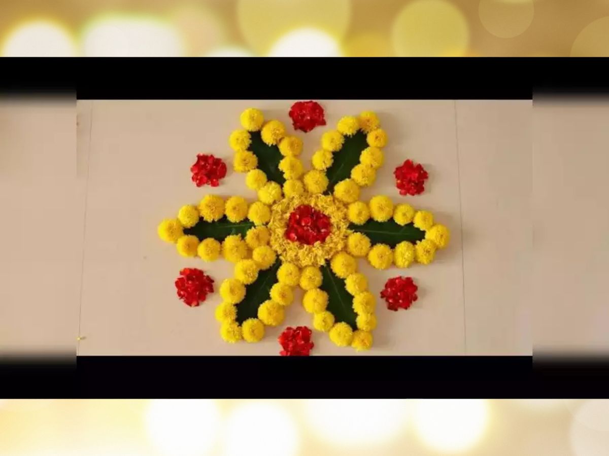 laxmi pujan 2024 From Simple and Creative to Colourful flower Rangoli Patterns