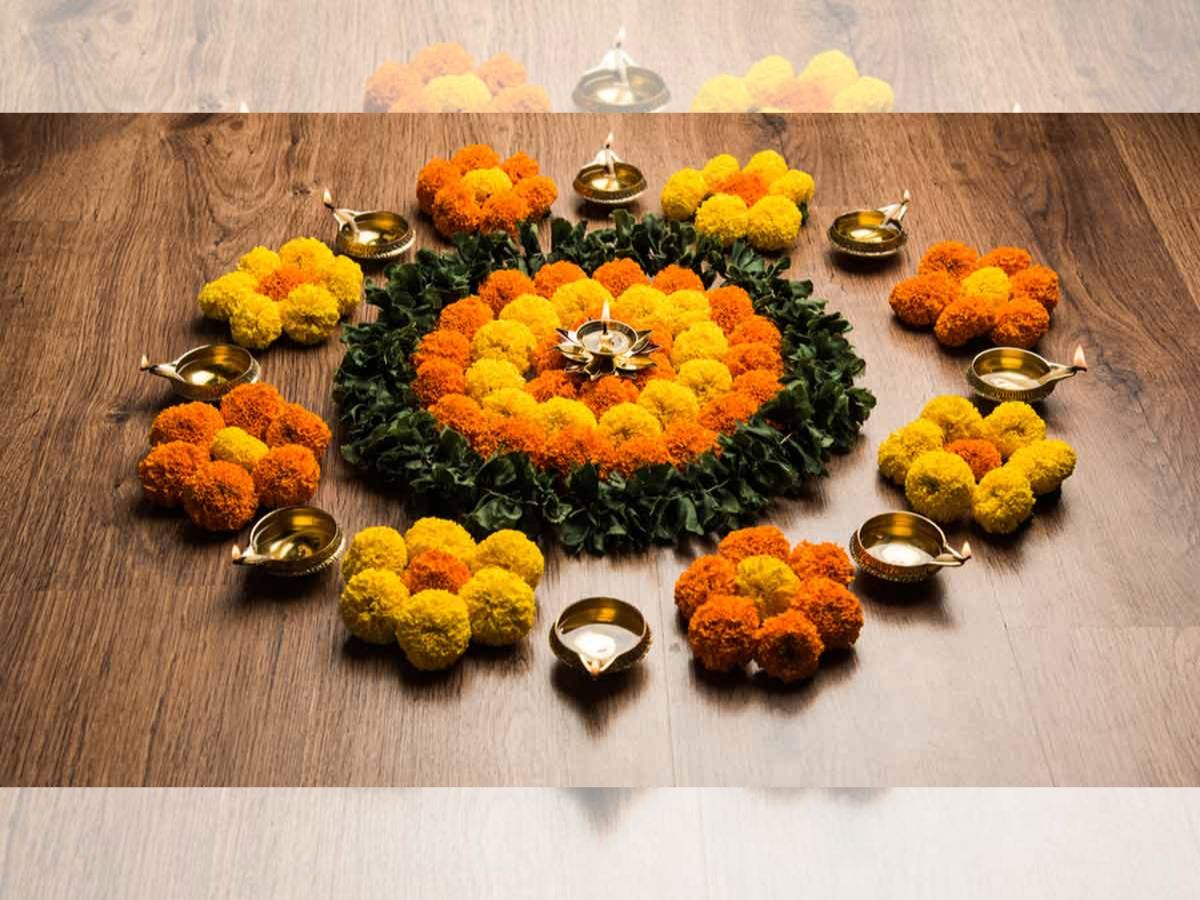 laxmi pujan 2024 From Simple and Creative to Colourful flower Rangoli Patterns