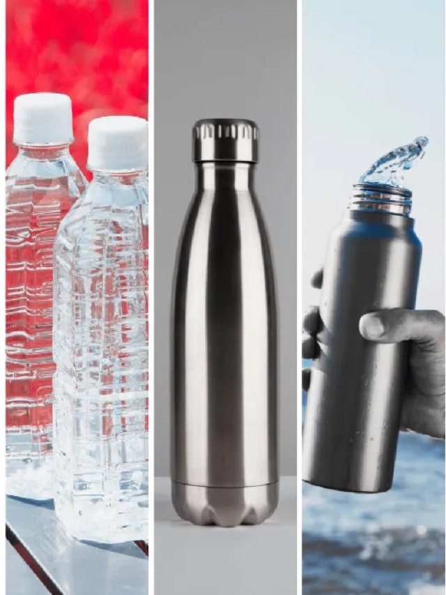 Which water bottle is good for health, plastic or steel, Is it better to drink water from plastic bottles or stainless steel, Is it better to drink water from glass or steel, Are metal or plastic water bottles safer, What is the healthiest type of water bottle, Which bottle is best for drinking water, Is steel bottle good for health, पाण्याची बाटली, प्लास्टीक बाटली, पिण्याचं पाणी 