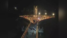 महाराष्ट्रात अयोध्येचा फिल! प्रभू श्रीरामाची भव्य प्रतिकृती आणि हजारो दिव्यांची रोषणाई