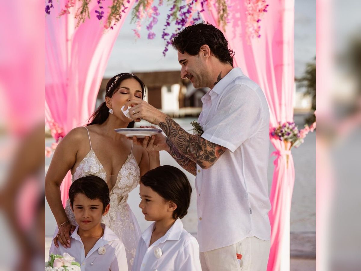 Sunny leone daniel weber renewed vows white wedding after 13 years of marriage