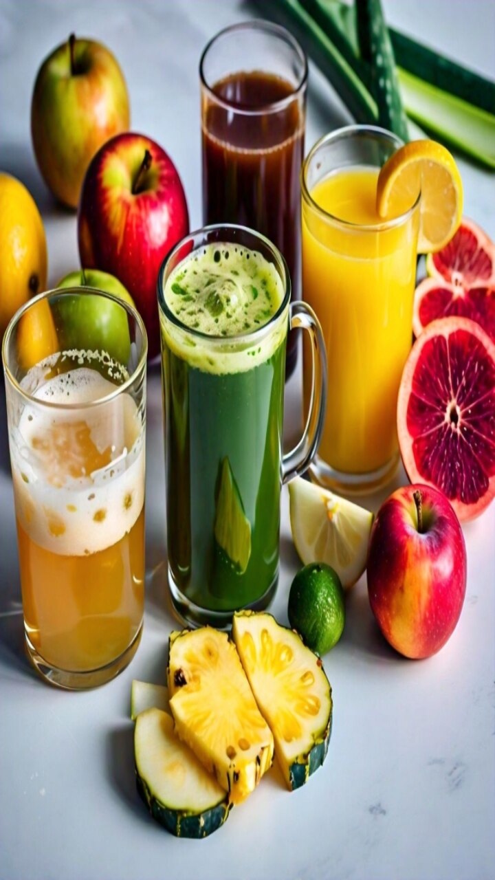 Fruit and vegetable juices are very beneficial for cleaning the intestines 