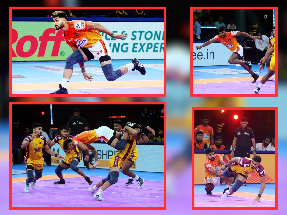  Pro Kabaddi League: तेलुगु टायटन्सने केली पुणेरी पलटणवर मात, बोनस गुण ठरले निर्णायक title=