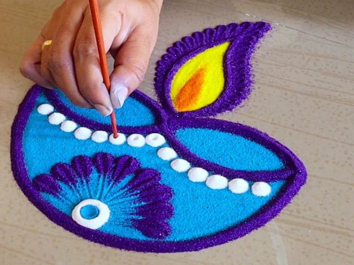 Very Easy Diwali Rangoli Designs For Dev Diwali 2024