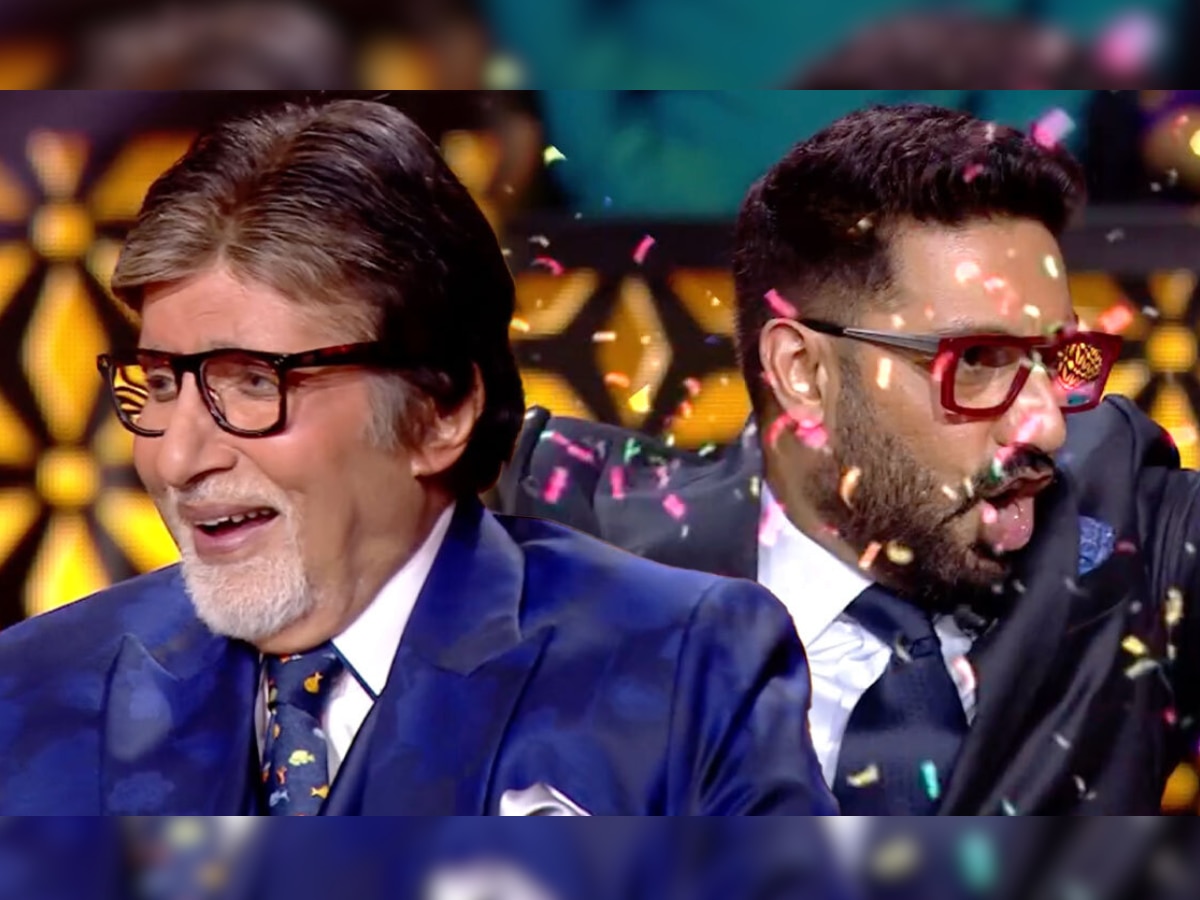 अभिषेक पोहोचला  'kbc16'च्या सेटवर, अमिताभ बच्चन बोलले- अभिषेकला बोलवून केली चूक... title=