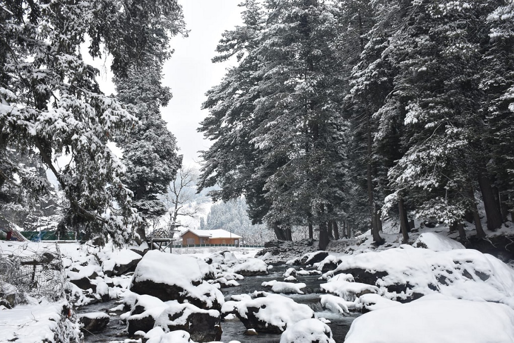 kashmir winter heavy snow covered gurez valley and many parts of heaven on earth  