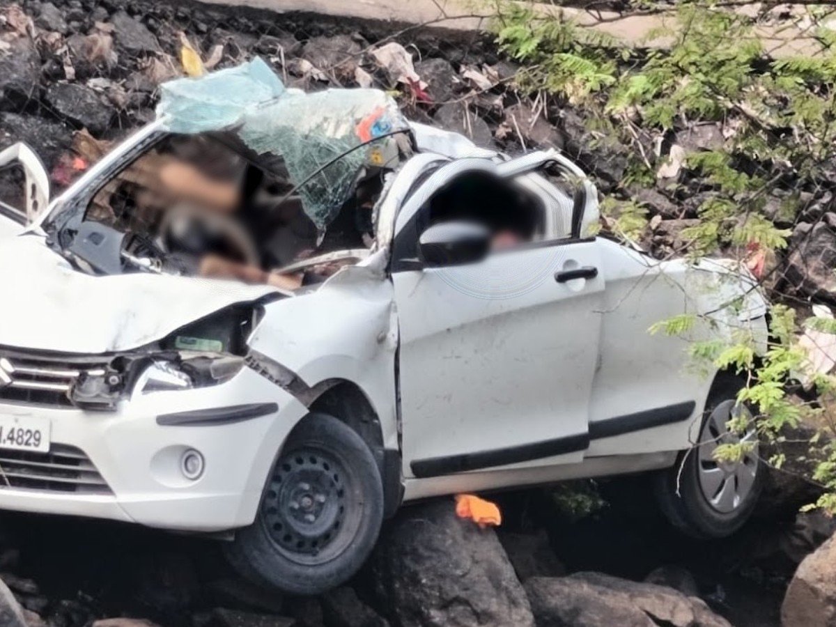 Accident News : मुंबई गोवा महामार्गावर भीषण अपघात; पती- पत्नीचा जागीच मृत्यू; घटनास्थळाची दृश्य मन विचलित करणारी  title=