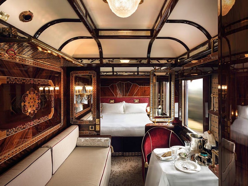 Worlds most luxurious train orient Express route ticket rates and inside photos 