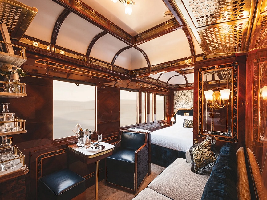 Worlds most luxurious train orient Express route ticket rates and inside photos 