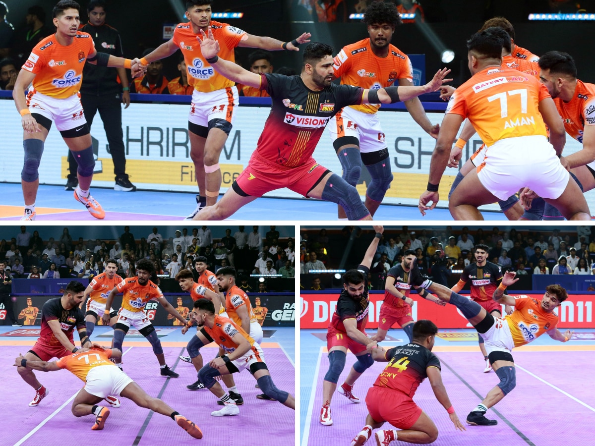 Pro Kabaddi League: पुणेरी पलटणचा बंगळुरु बुल्सवर दणदणीत विजय, मिळवला 56-18 असा विजय title=