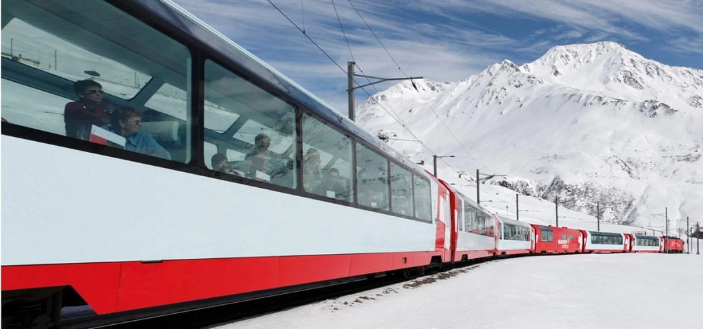 Glacier Express journey photos train ticket rates 