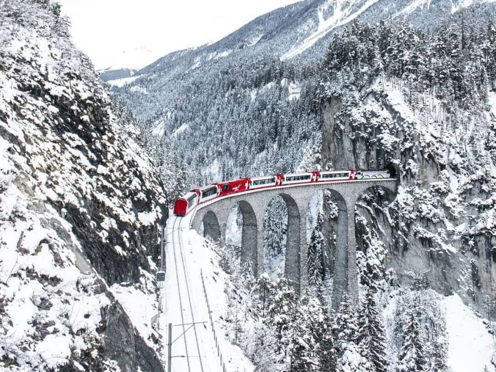 Glacier Express journey photos train ticket rates 