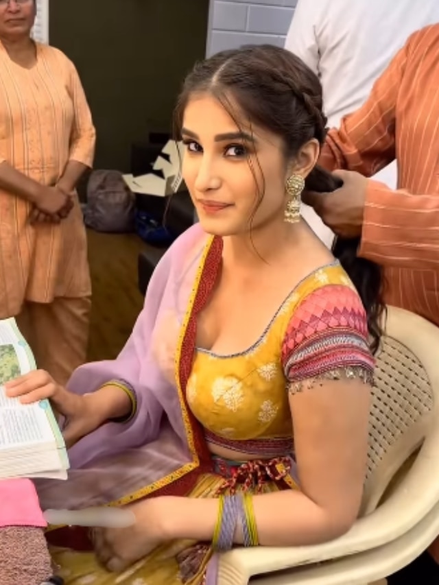 Raveena Tondons daughter rasha thadani prepares for her 12th board exams on the sets of Azaad