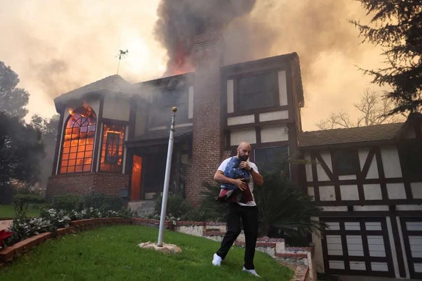 LA california wildfires hollywood celebs home destroyed nora fatehi rescued 