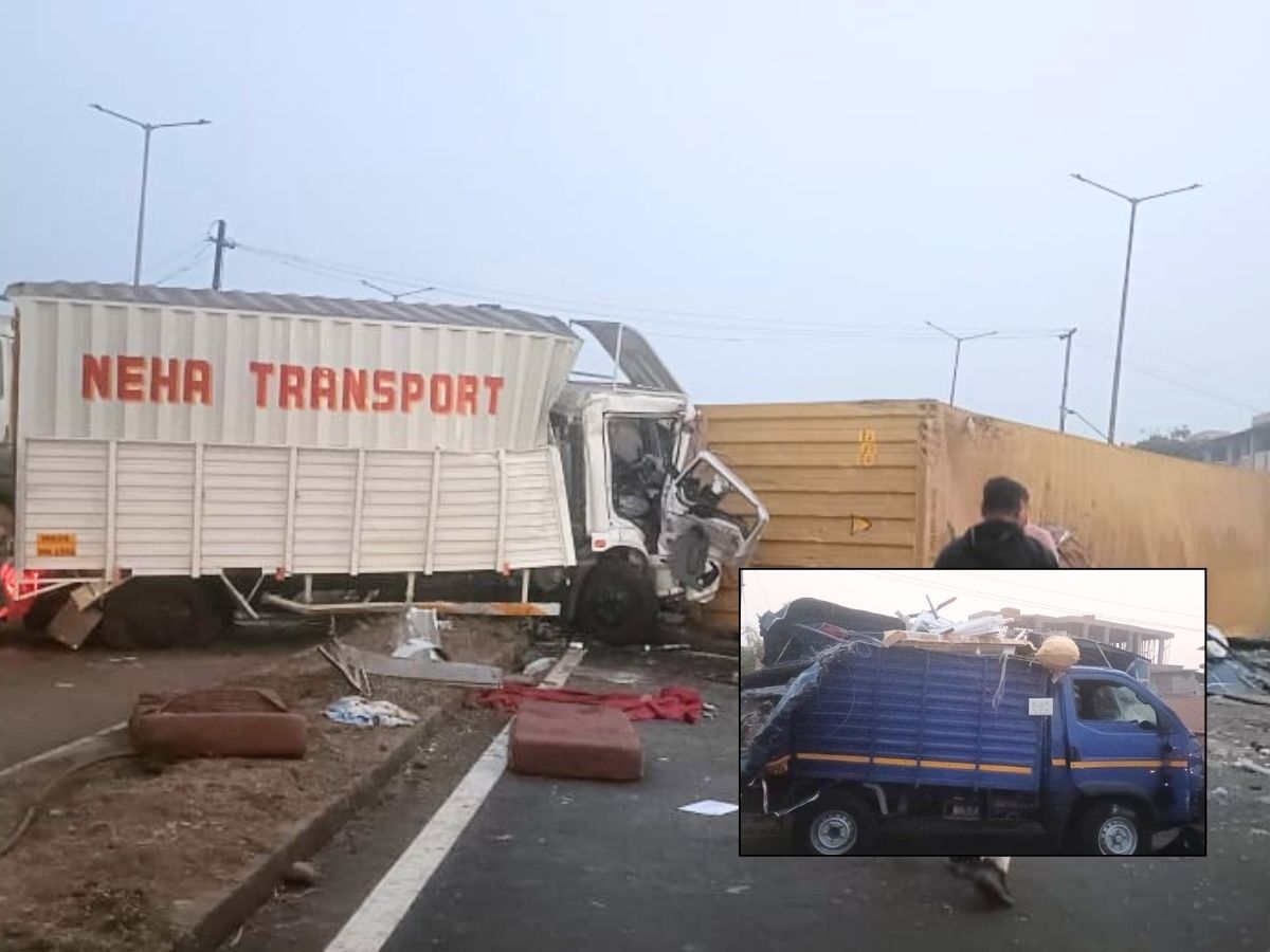 3 dead several injured as tempo andcontainer collides with bus in Nashik mumbai highway 