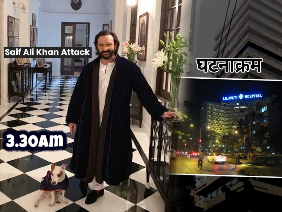 Saif Ali Khan Attack: सैफवर एकूण 6 वार, पाठीत चाकू खुपसलेल्या अवस्थेत...; पोलिसांचं म्हणणं काय? title=