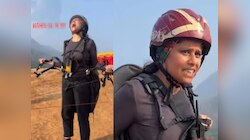 Video : 'मी घाबरलेय..', पॅराग्लायडिंग करतानाचा सई ताम्हणकरचा व्हिडीओ व्हायरल 